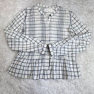 Khadi and Co Bess Nielsen Plaid Top Womens Small